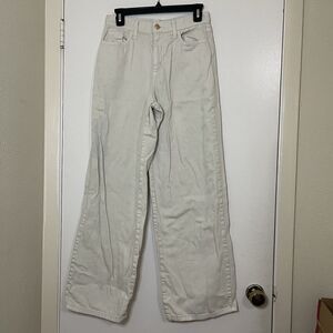 Universal thread ivory white relaxed wide leg pants size US 4 regular